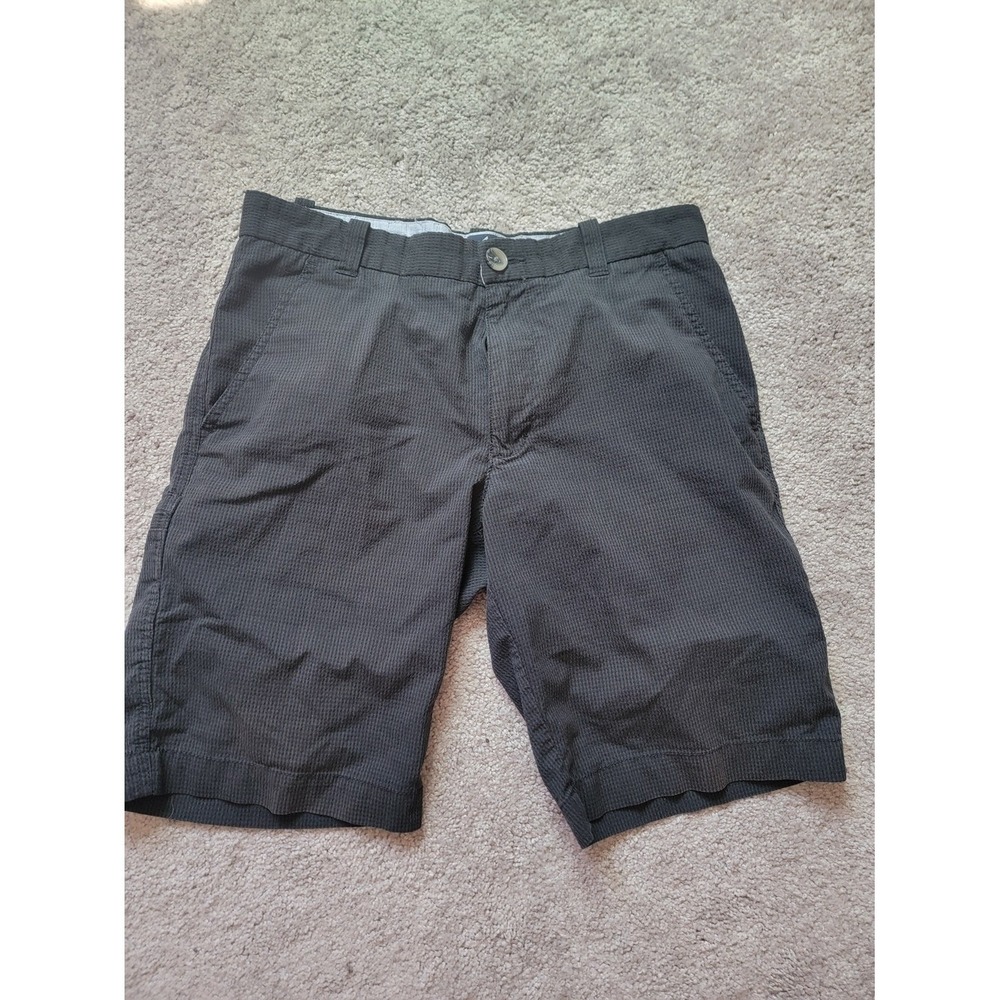 Daniel Hechter Men's Charcoal Textured Flat-Front Shorts